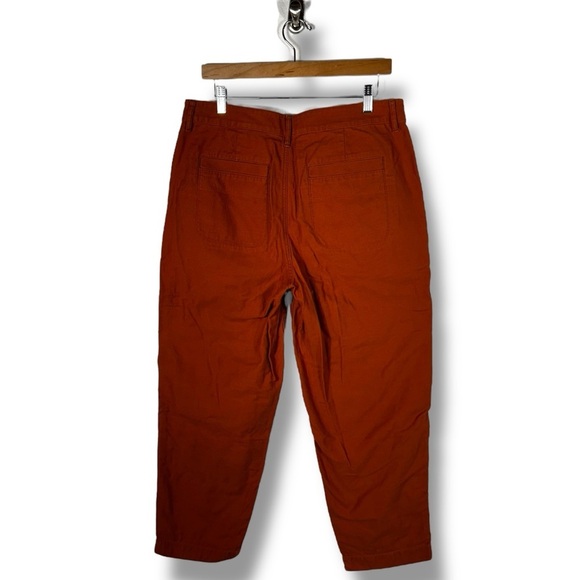 J Crew Factory Cotton Camp Straight Leg Pants, Terracotta Orange, Size 12, NWOT - Picture 11 of 11